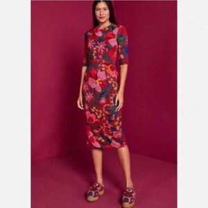 Farm Rio Snake Garden Jersey Dress